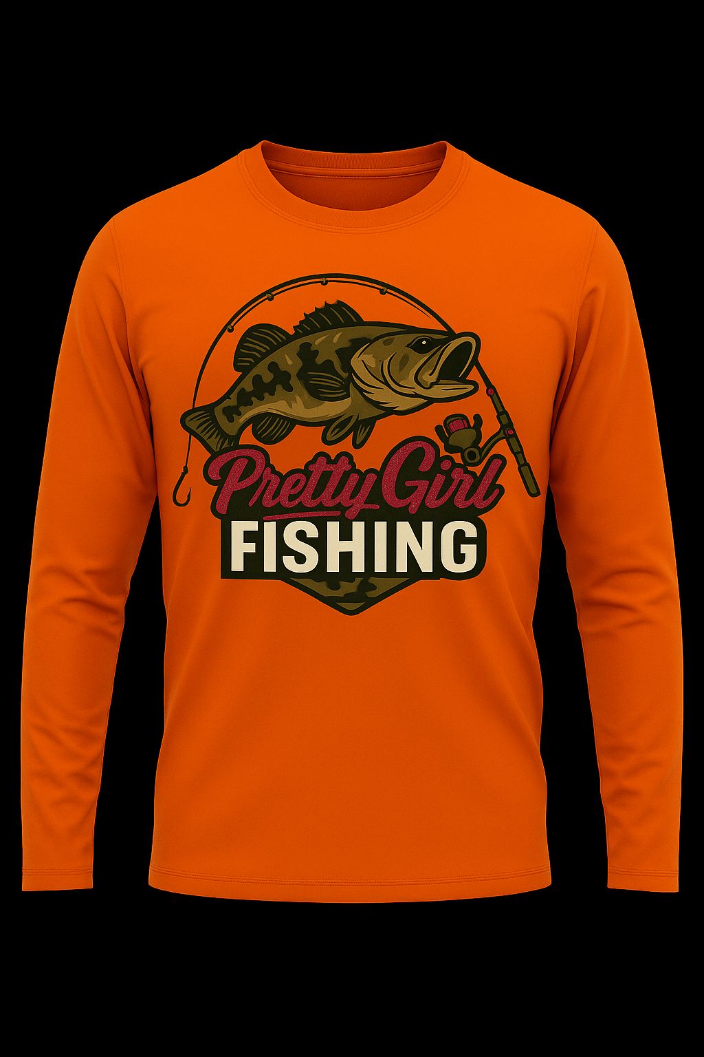 Orange Pretty girl fishing long sleeve
