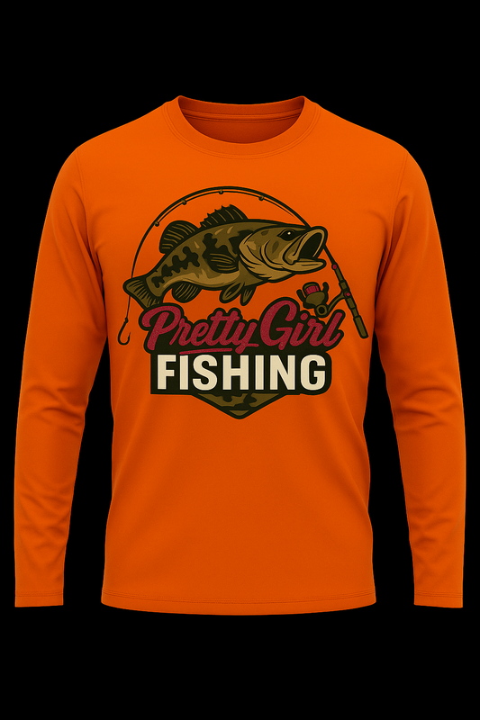 Orange Pretty girl fishing long sleeve